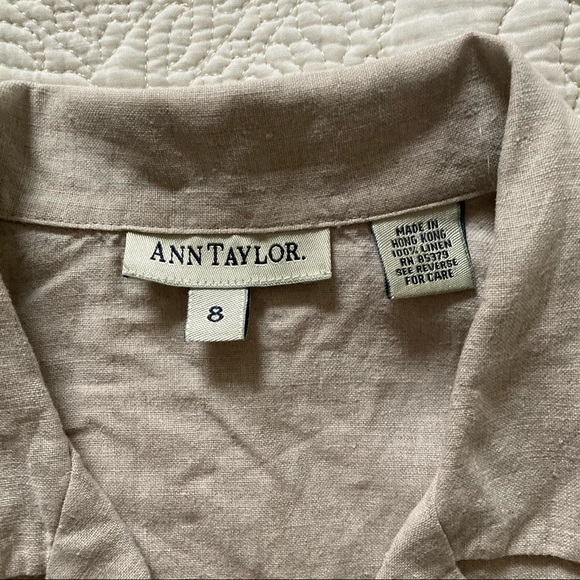Vintage Ann Taylor Linen Button up Top - Picture 3 of 5
